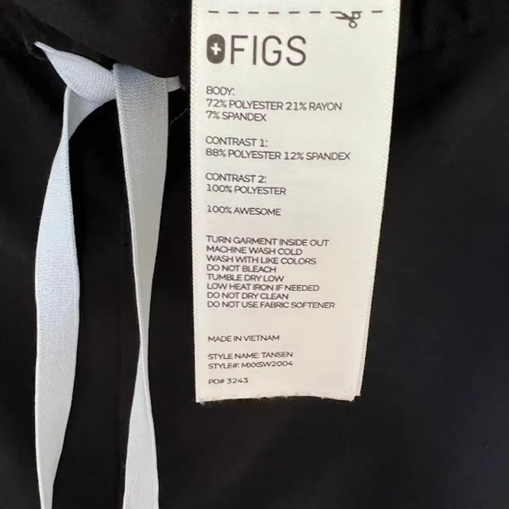 Figs Women's Jogger Scrub Pants M Black Slim Fit Workwear